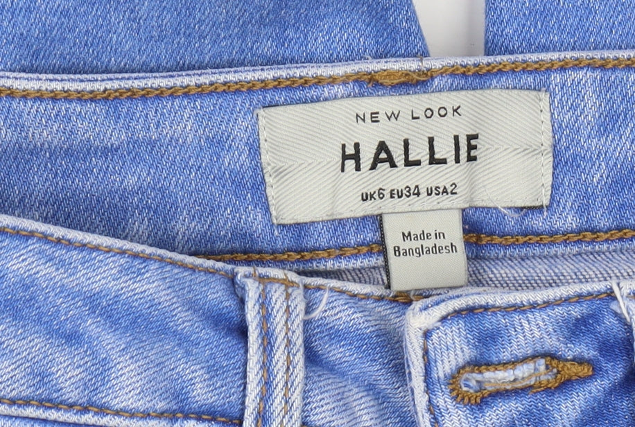 New Look Women's Blue Skinny Jeans Size 6 Distressed