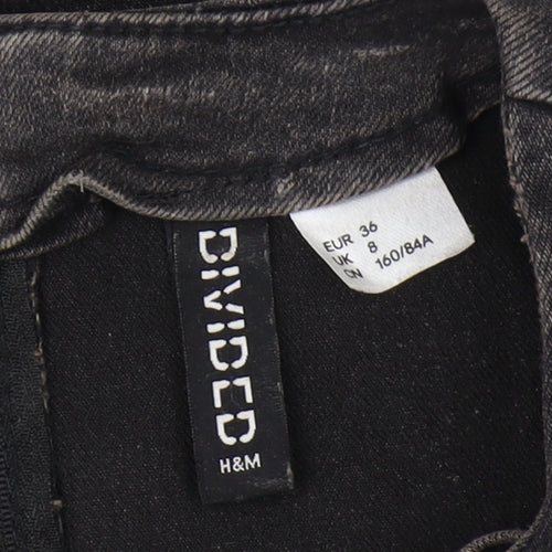 H&M Divided Black Bodycon Dress 8 Women Casual Chic