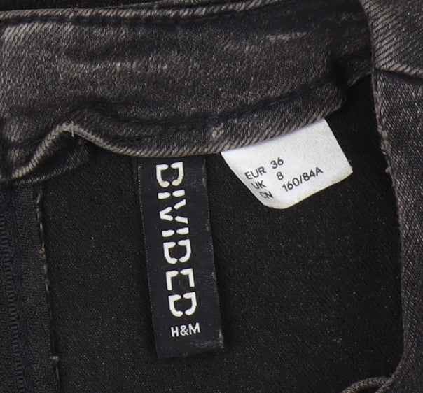 H&M Divided Black Bodycon Dress 8 Women Casual Chic