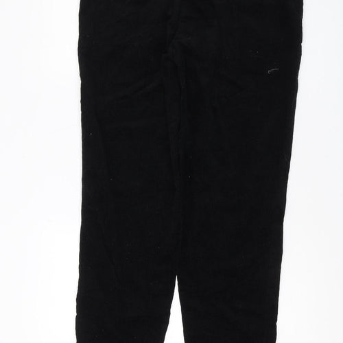 Damart Women's Black Corduroy Jogger Trousers - Size 14