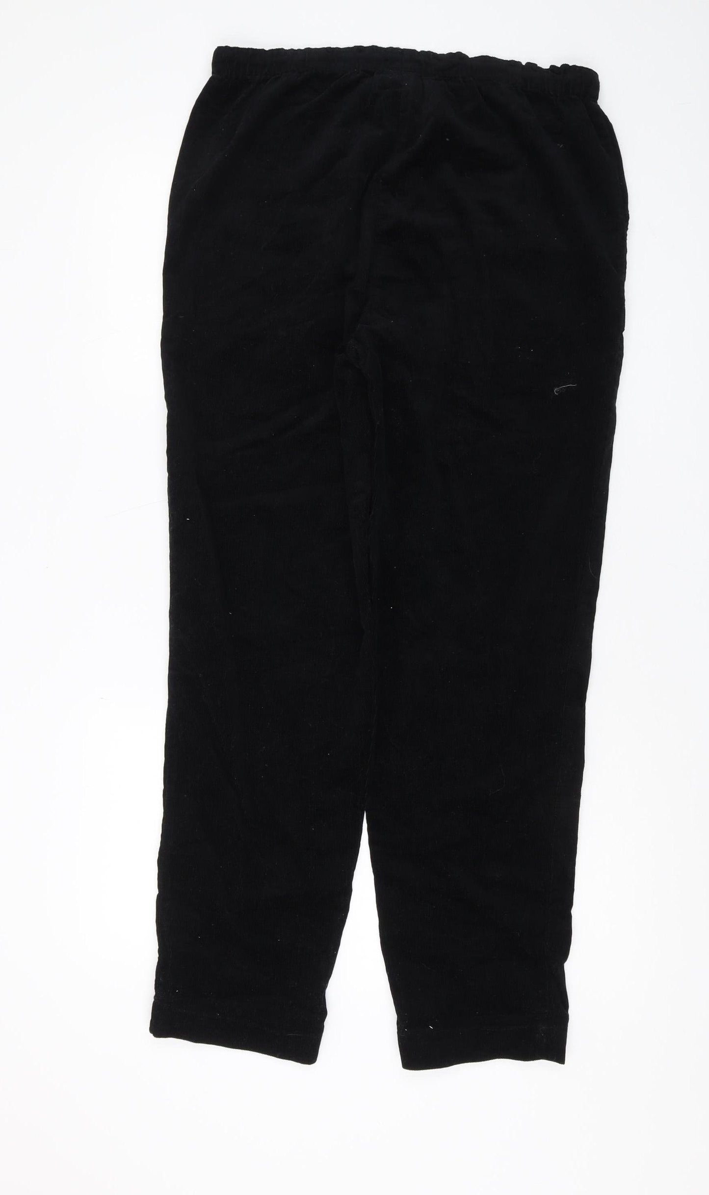 Damart Women's Black Corduroy Jogger Trousers - Size 14