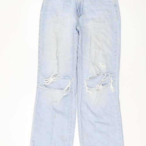 Stradivarius Women's Blue Straight Jeans Size M