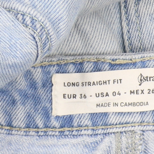 Stradivarius Women's Blue Straight Jeans Size M