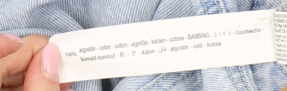 Stradivarius Women's Blue Straight Jeans Size M