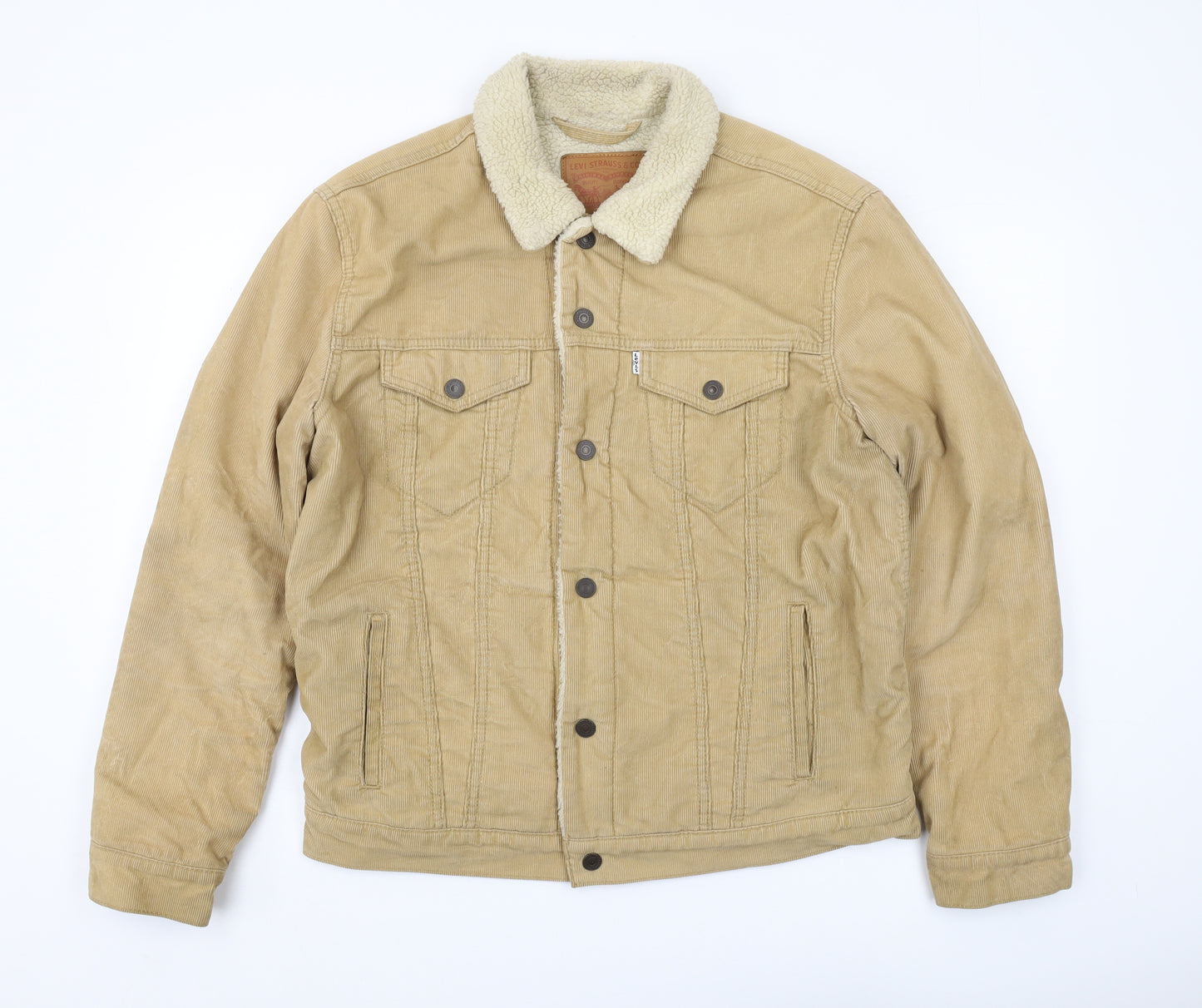 Levi's Men's Beige Lined Corduroy Trucker Jacket L