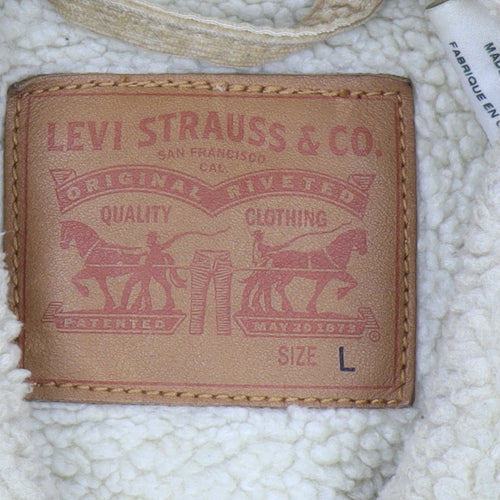Levi's Men's Beige Lined Corduroy Trucker Jacket L