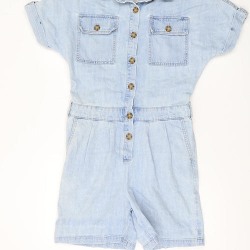 Next Women's Blue Denim Playsuit Size 6