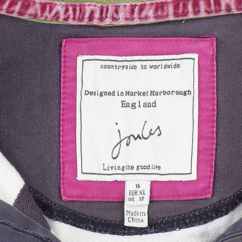 Joules Women's Multicoloured Stripe Sweatshirt, Size 16