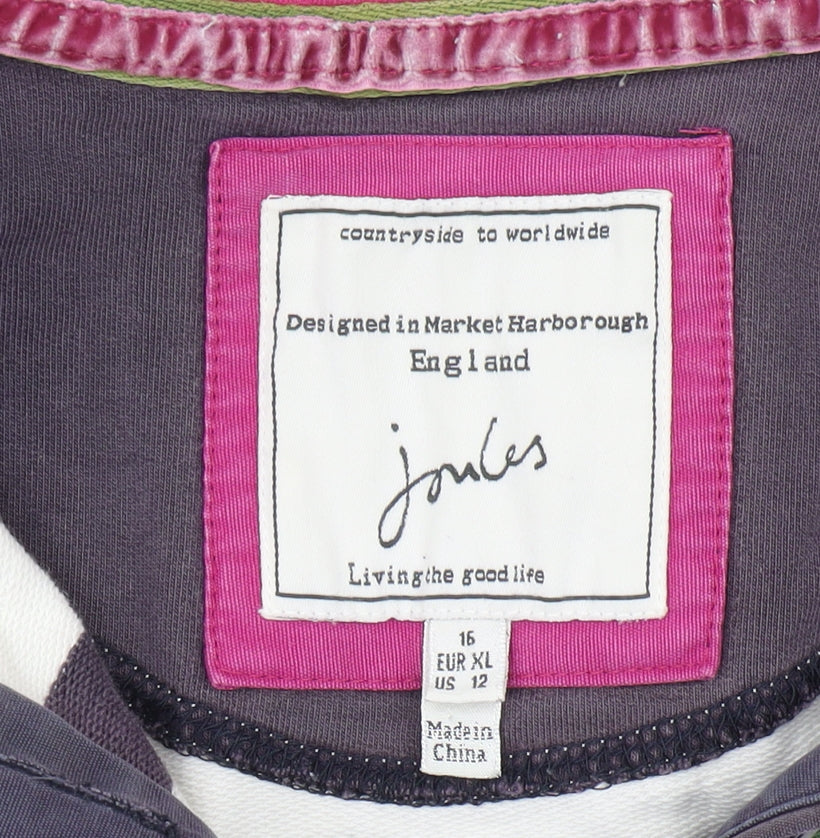 Joules Women's Multicoloured Stripe Sweatshirt, Size 16