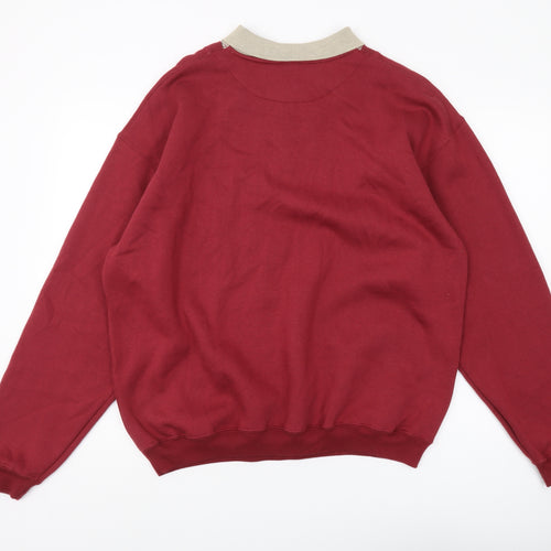 Berkertex Men's Red Pullover Sweatshirt L