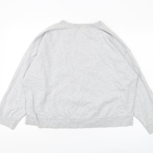 New Look Women's Grey Paris Pullover Sweatshirt L