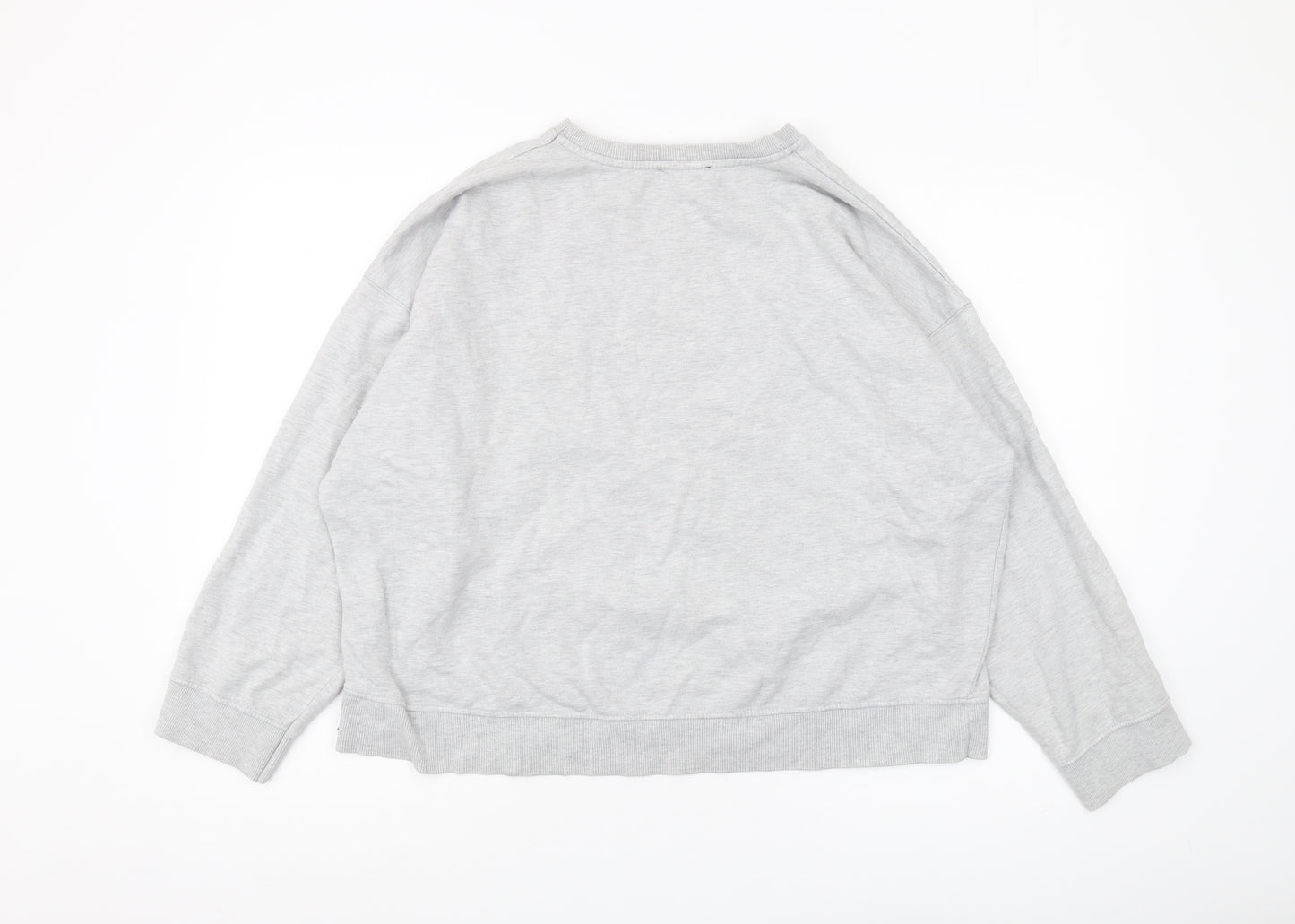 New Look Women's Grey Paris Pullover Sweatshirt L