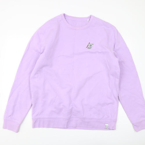 Big Wild Thought Unisex Purple XL Pullover Sweatshirt