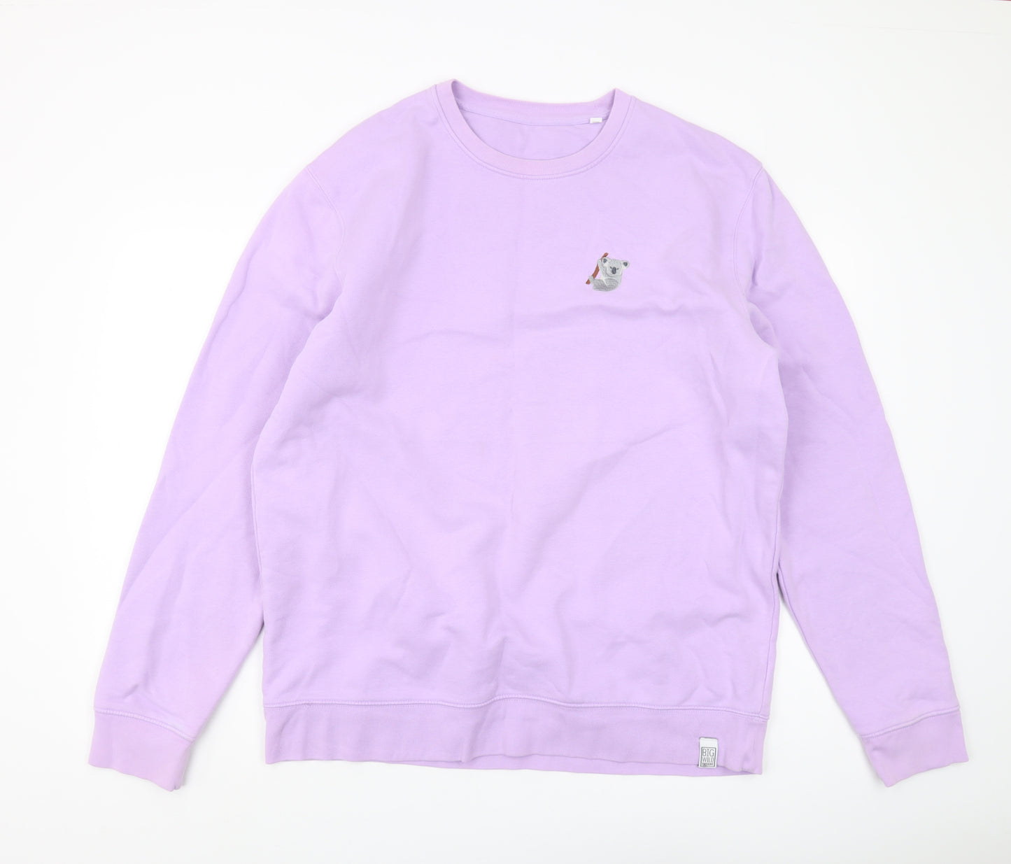 Big Wild Thought Unisex Purple XL Pullover Sweatshirt