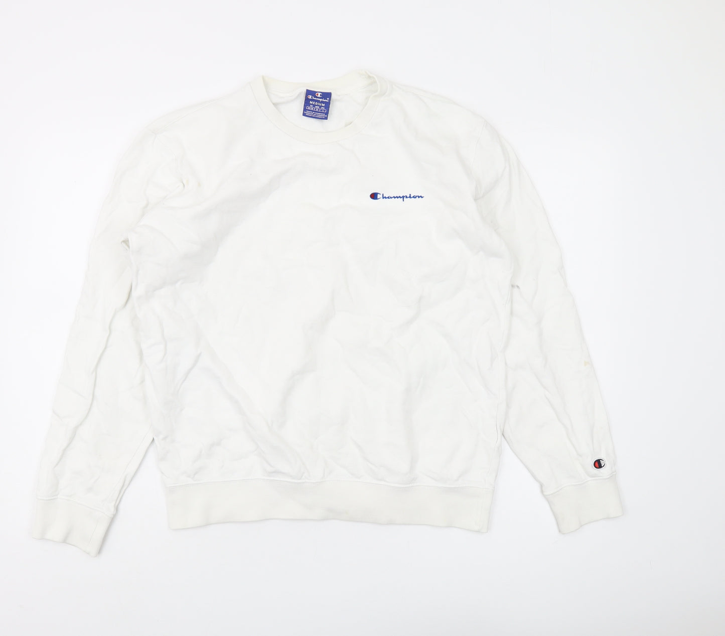 Champion Unisex White Pullover Sweatshirt M