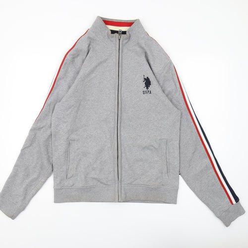 U.S. Polo Assn. Men's Grey Full Zip Sweatshirt M