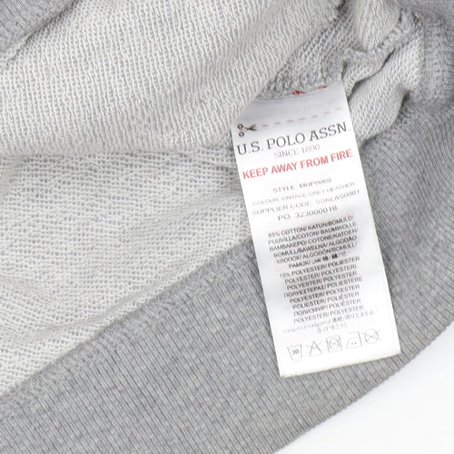 U.S. Polo Assn. Men's Grey Full Zip Sweatshirt M