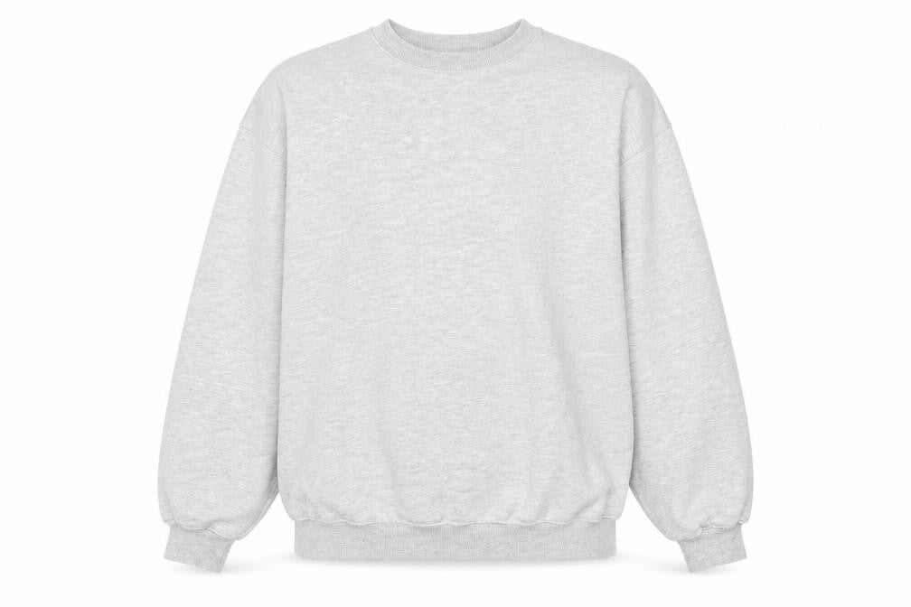 Front view of Keith Haring unisex grey graphic sweatshirt, m