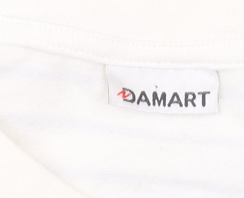 Damart Women's Ivory Floral Pullover Sweatshirt Size 14
