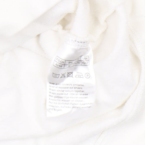 Damart Women's Ivory Floral Pullover Sweatshirt Size 14
