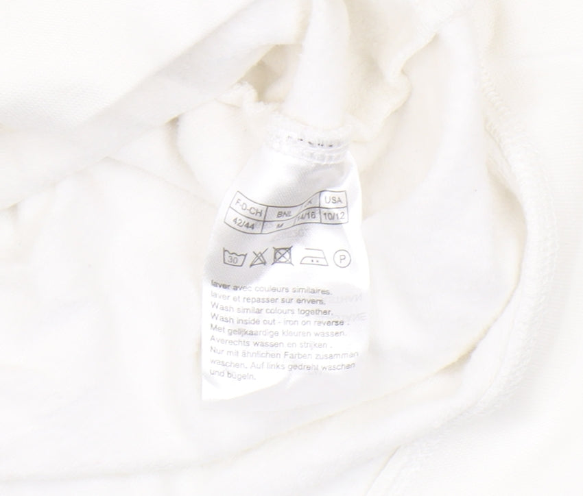 Damart Women's Ivory Floral Pullover Sweatshirt Size 14