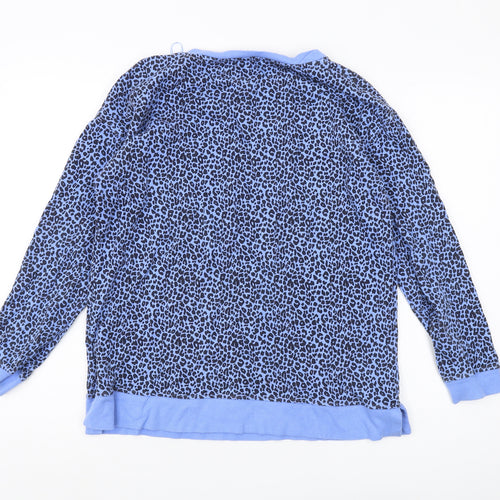 John Lewis Women's Blue Animal Print Pullover Size 10