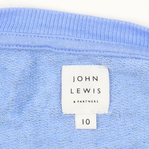 John Lewis Women's Blue Animal Print Pullover Size 10