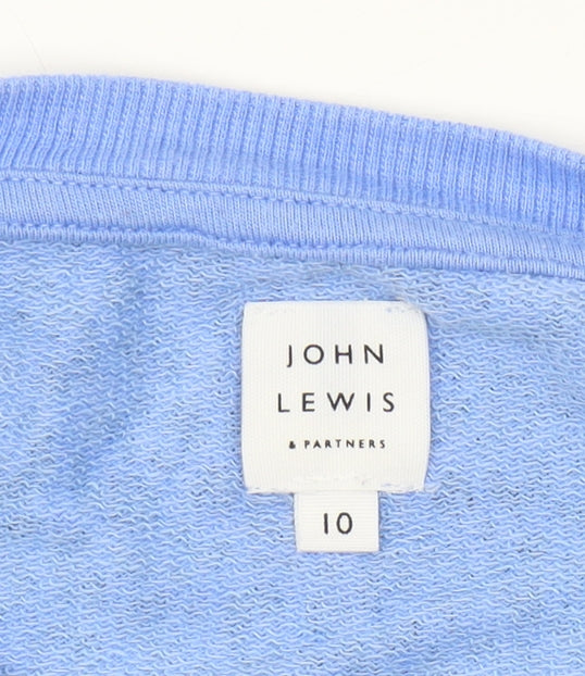 John Lewis Women's Blue Animal Print Pullover Size 10