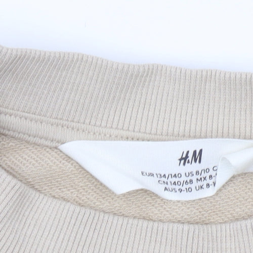 H&M Girls Beige Hogwarts Sweatshirt, Size 9-10