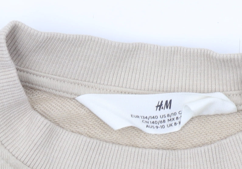 H&M Girls Beige Hogwarts Sweatshirt, Size 9-10