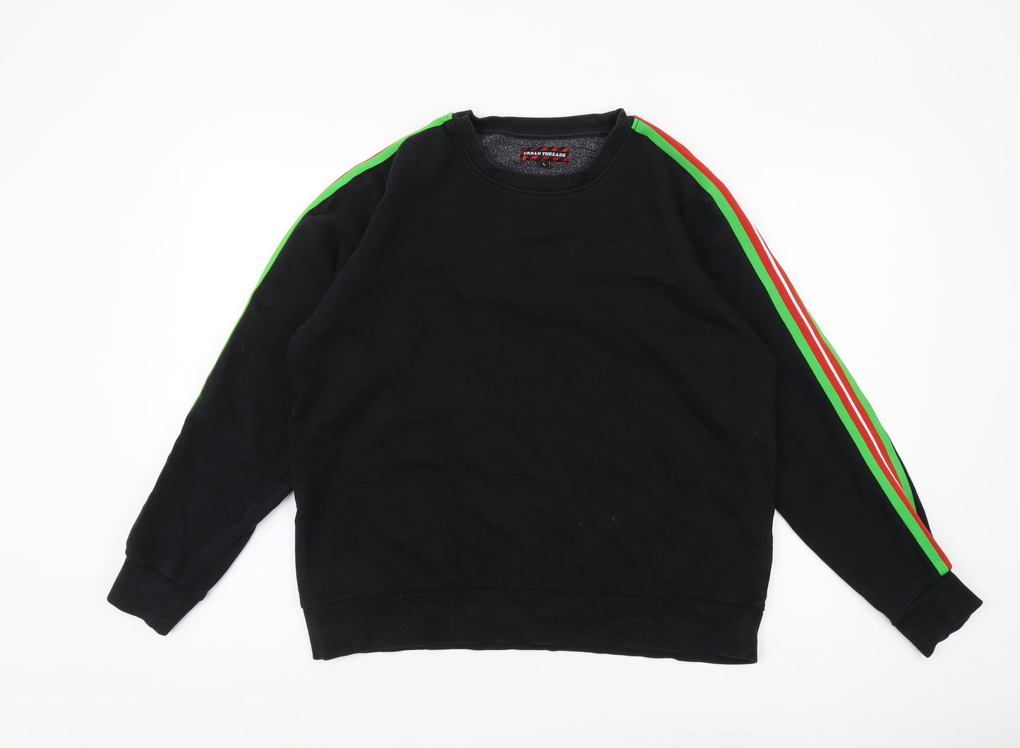 Urban Threads Men's Black Pullover Sweatshirt L