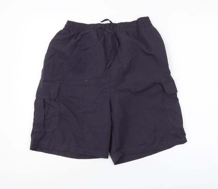 La Reine Men's Black Cargo Shorts M/L
