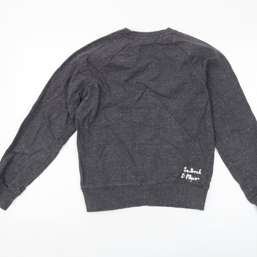 Earth Positive Men's Grey Graphic Print Sweatshirt S