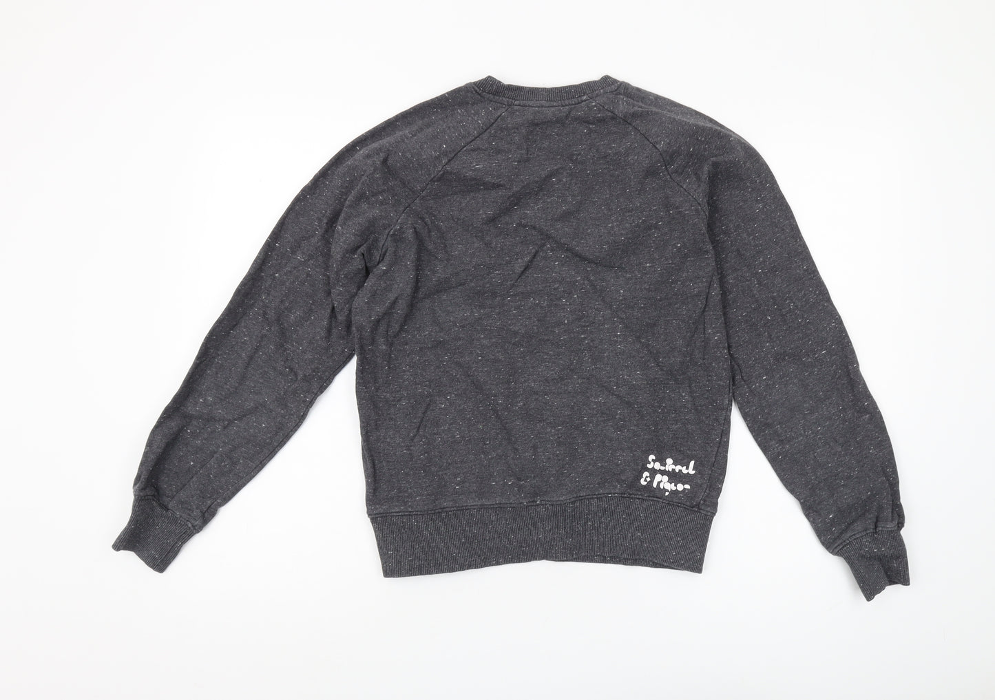 Earth Positive Men's Grey Graphic Print Sweatshirt S
