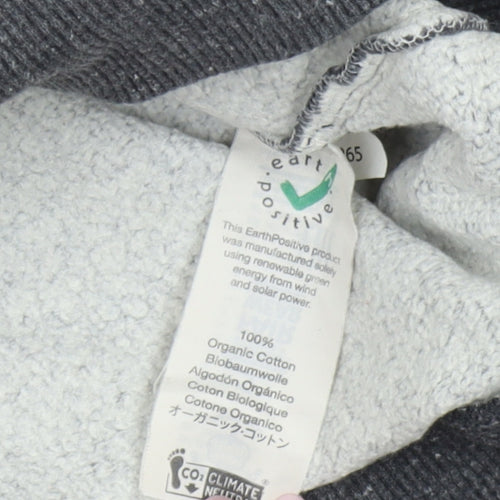 Earth Positive Men's Grey Graphic Print Sweatshirt S