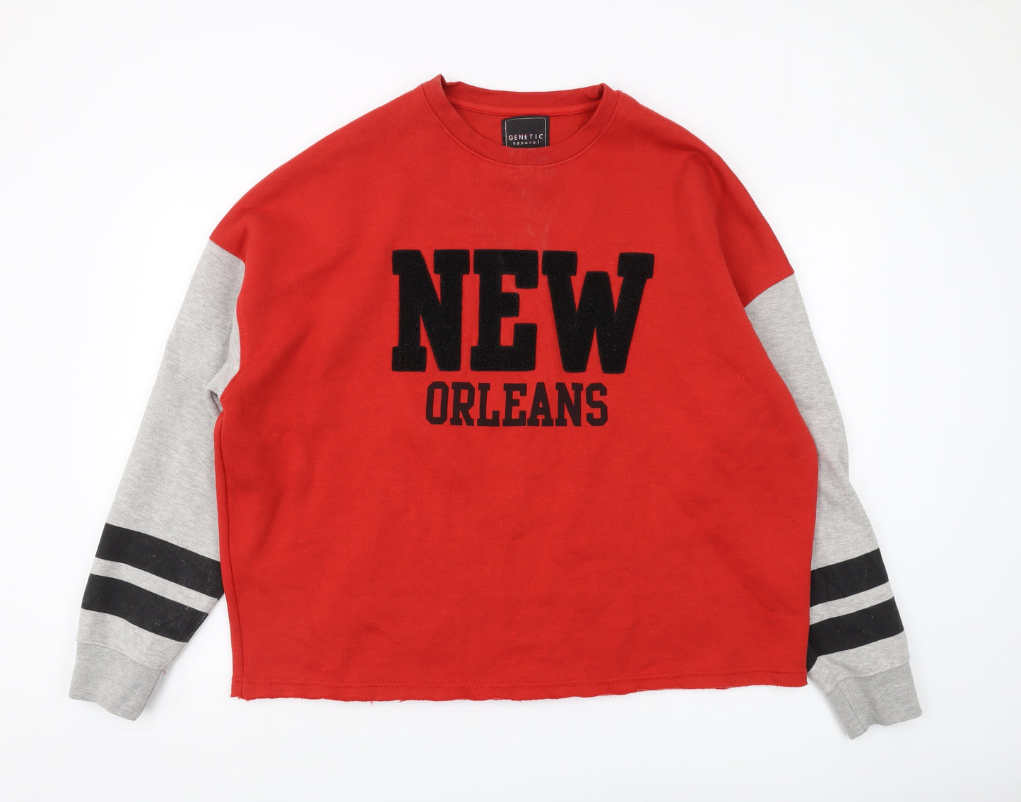 Genetic Apparel Men's Red L Pullover Sweatshirt