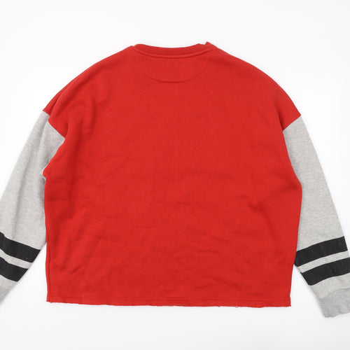 Genetic Apparel Men's Red L Pullover Sweatshirt