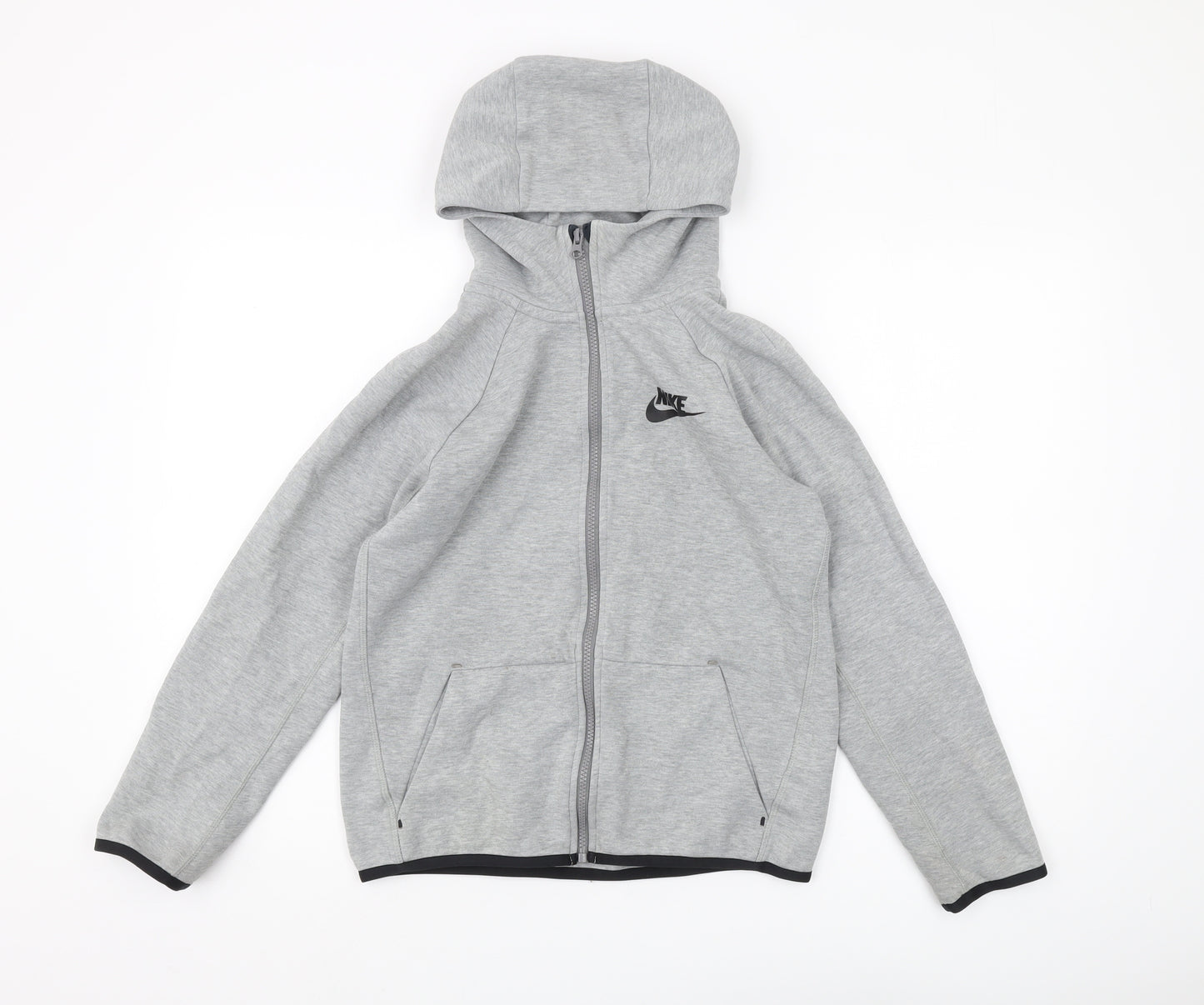 Nike Boys Grey Full Zip Hoodie - Size L, Activewear Essential