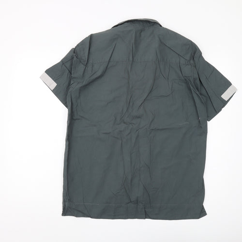Reute Men's Large Green Short Sleeve Button-Up Shirt