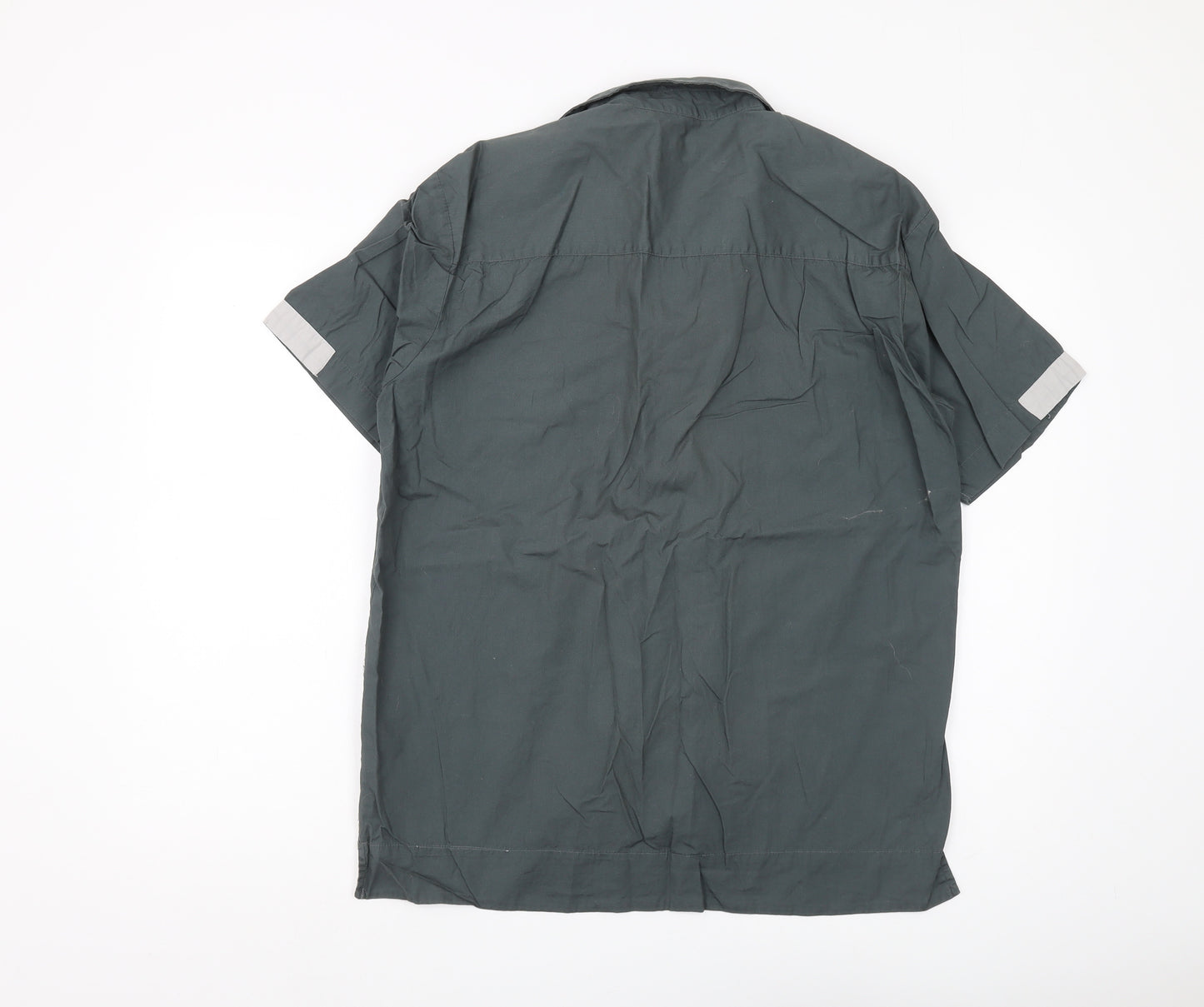 Reute Men's Large Green Short Sleeve Button-Up Shirt
