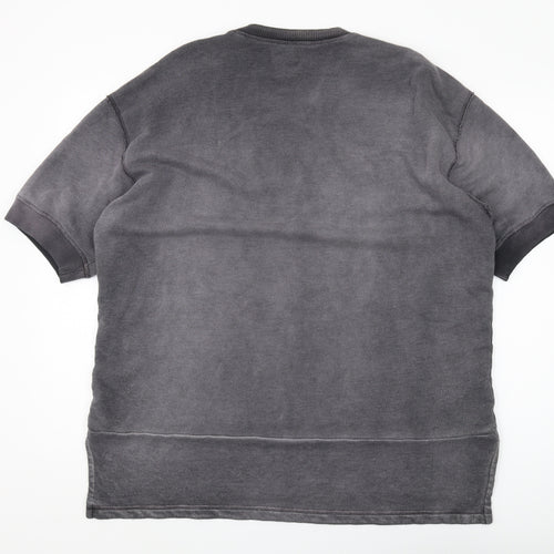 Diesel Men's Grey XL T-Shirt, Crew Neck, Short Sleeve
