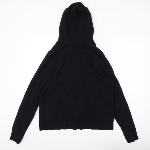Marks and Spencer Women's Black Full Zip Hoodie, Size 16