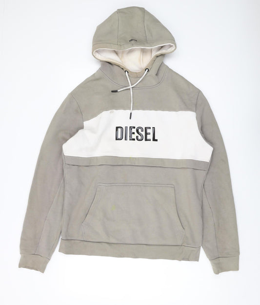 Diesel Men's Beige Pullover Hoodie - Size L