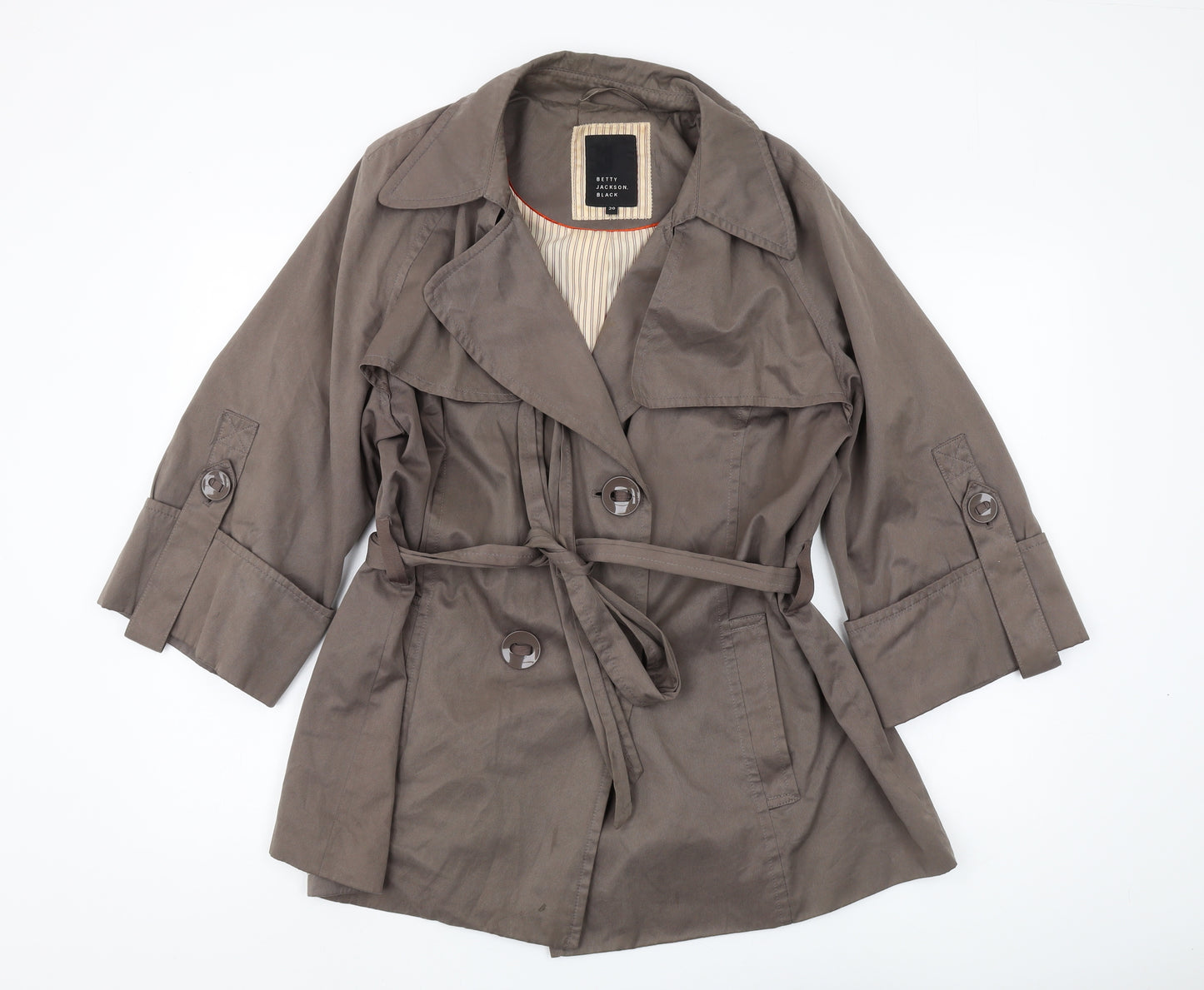 Betty Jackson Women's Brown Trench Coat Size 20
