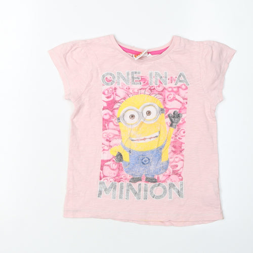 Despicable Me Girls Pink Minions T-Shirt 6-7 Years