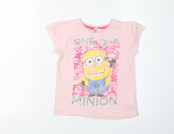 Despicable Me Girls Pink Minions T-Shirt 6-7 Years