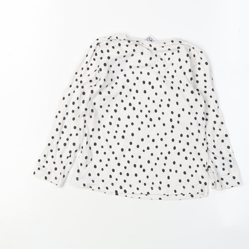 Disney Girls White Polka Dot Minnie Mouse Long Sleeve T-Shirt