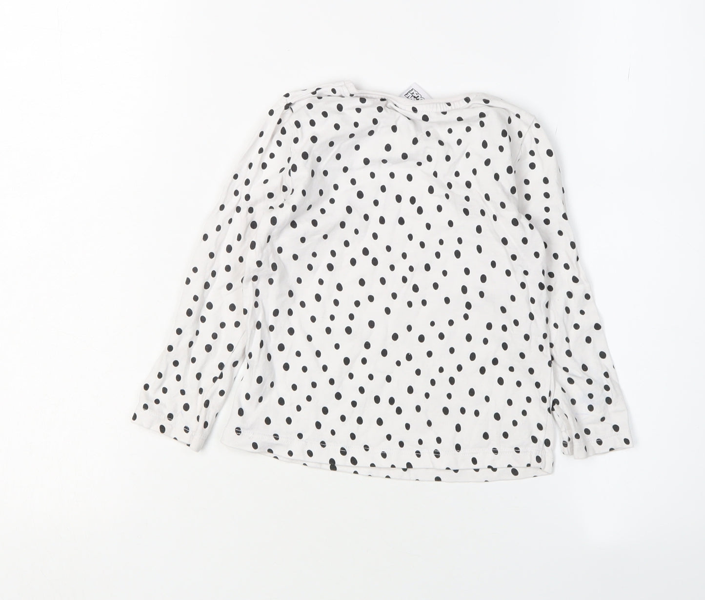 Disney Girls White Polka Dot Minnie Mouse Long Sleeve T-Shirt