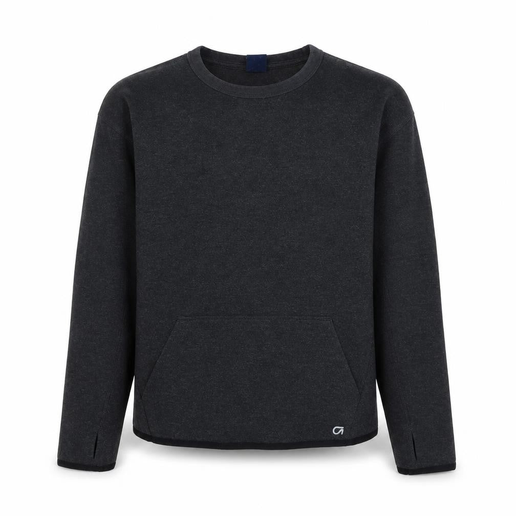 Front view of Gap boys’ black xl pullover crew neck sweatshirt