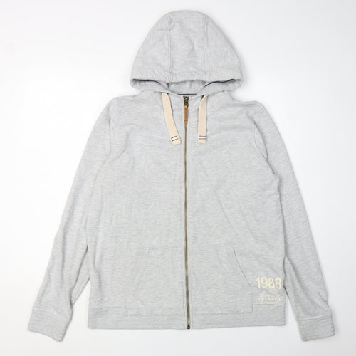 Fat Face Women's Grey Full Zip Hoodie, Size 14
